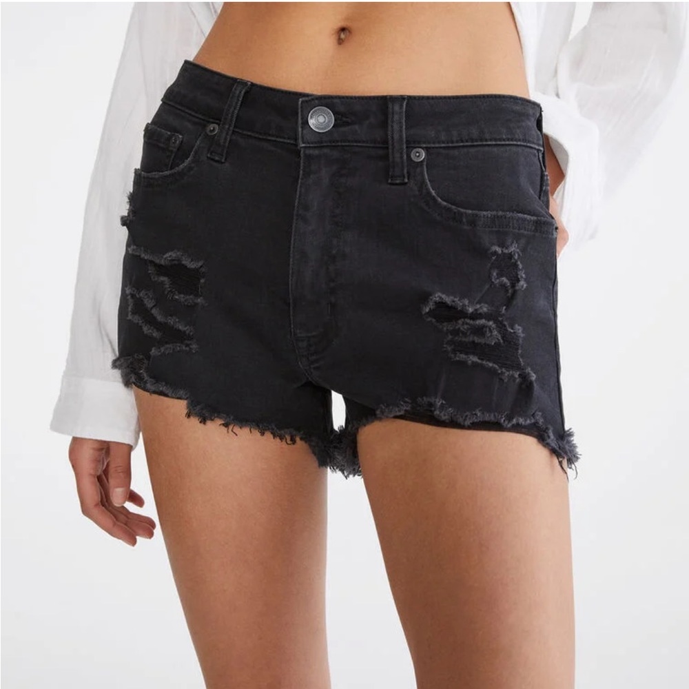 Aeropostale High Rise Shorty Jean Shorts